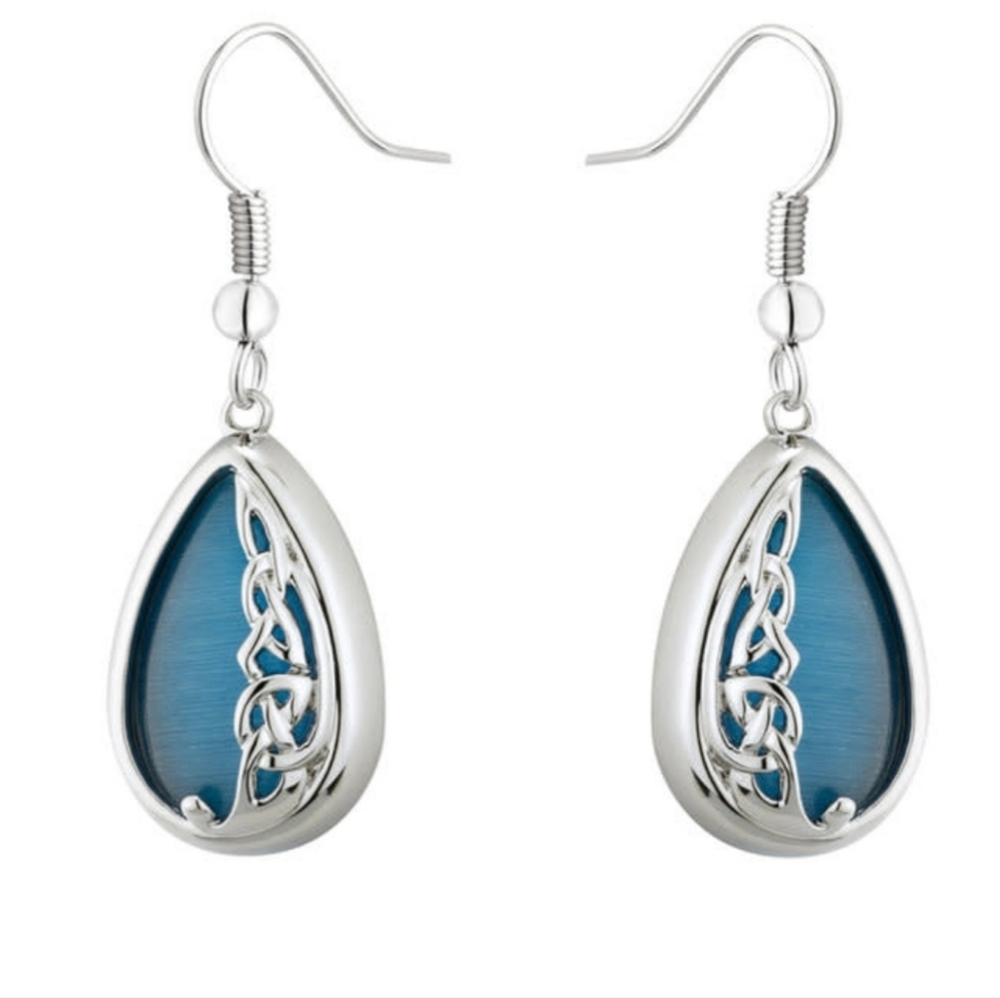 Vtg. Teardrop Earrings by Salvaro